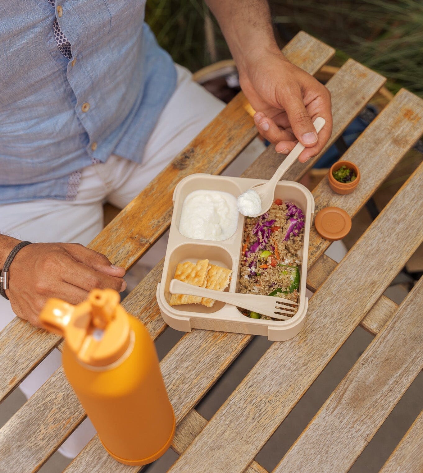 صندوق غداء مع شوكة و ملعقة - Image 18