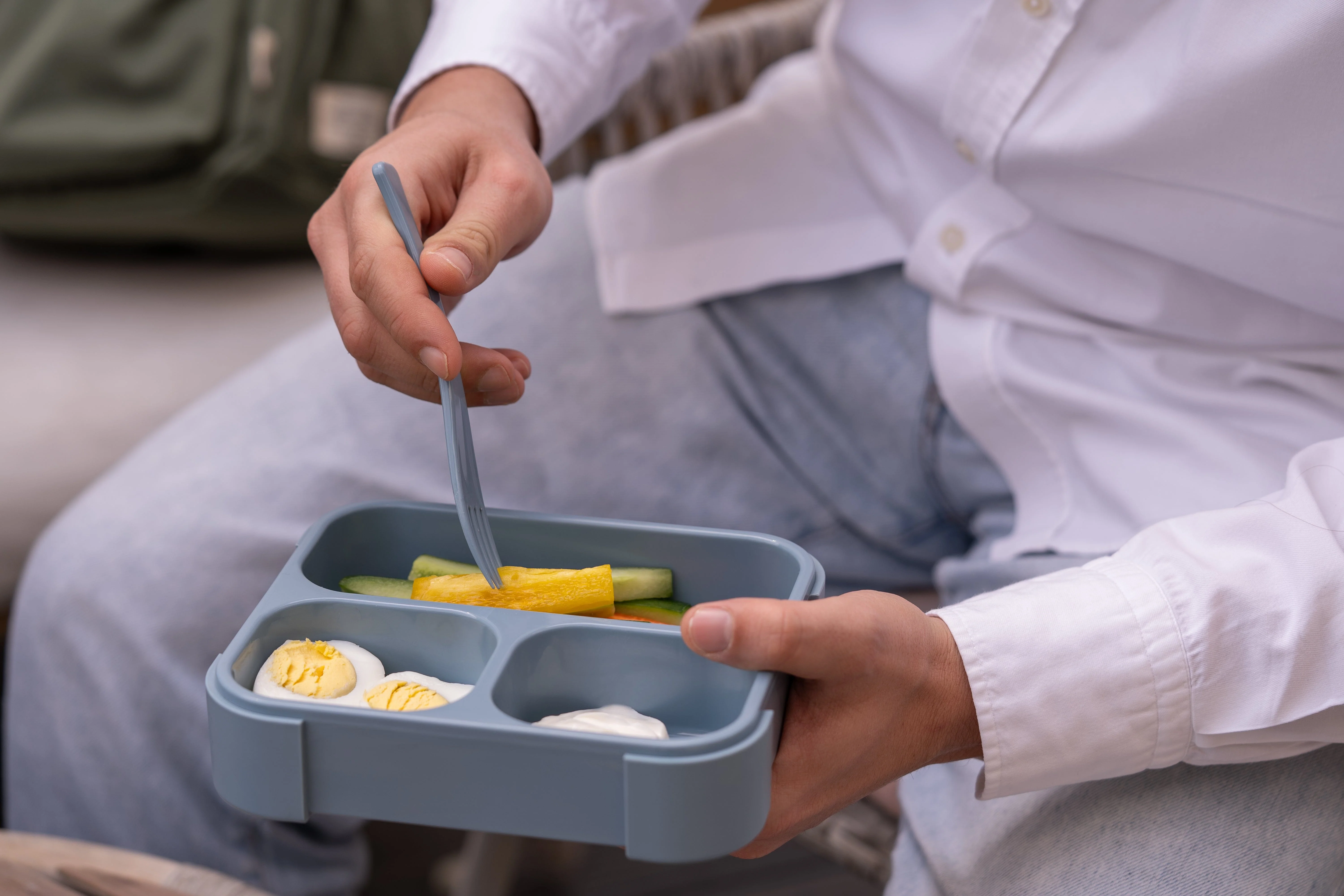 صندوق غداء مع شوكة و ملعقة - Image 22