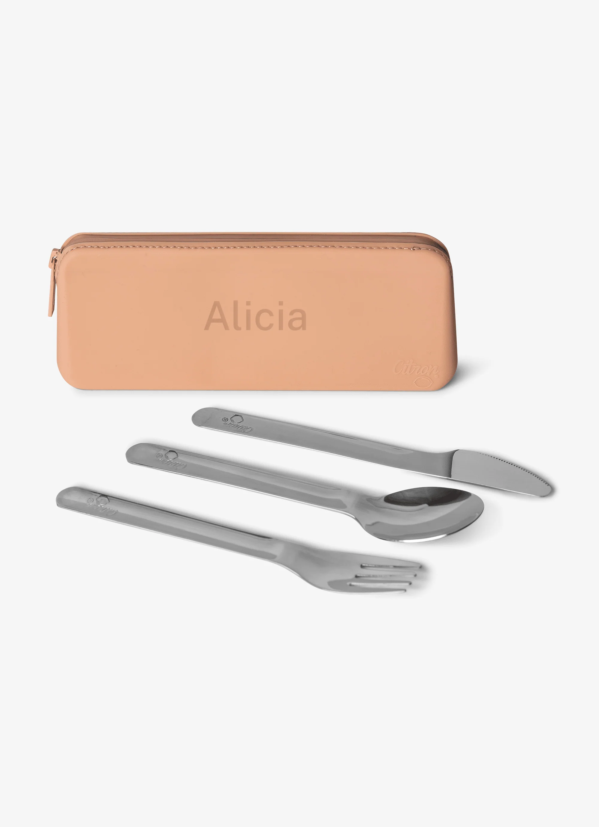 طقم أدوات مائدة من الستانلس ستيل مع حافظة/حقيبة - Image 13